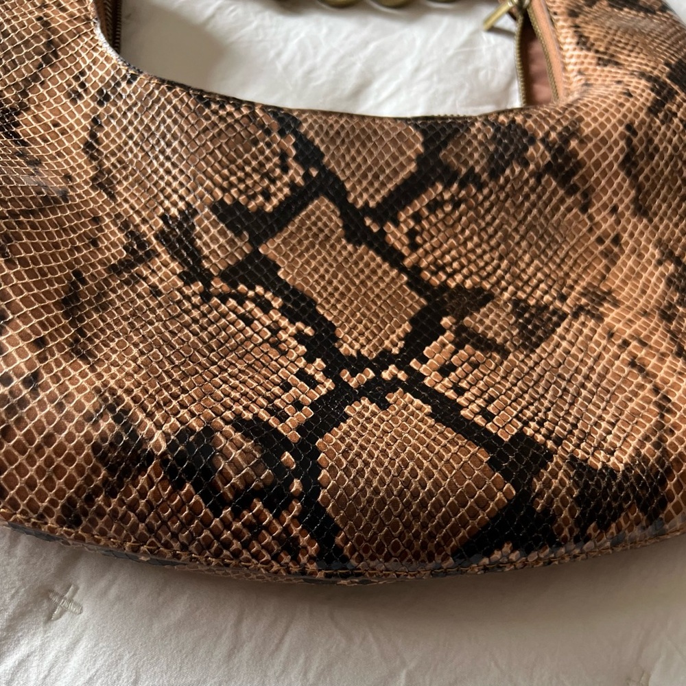 H&M 2025 Small Shoulder Bag Brown Snakeskin Patterned - H&M Original - Picture 8 of 9